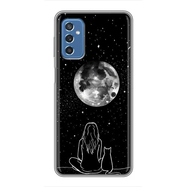 Чехол с принтом «Девушка с котом» для Samsung Galaxy M52 5G (M526)