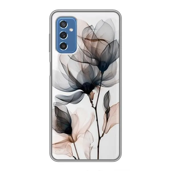 Чехол с принтом «Цветы на белом» для Samsung Galaxy M52