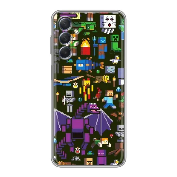 Чехол с принтом «Коллаж Майнкрафт» для Samsung Galaxy M54 (5G)