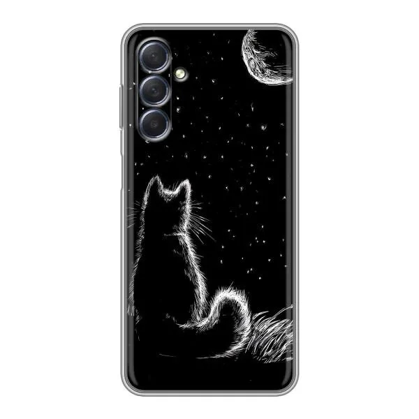 Чехол с принтом «Котик и луна» для Samsung Galaxy M54 (5G)