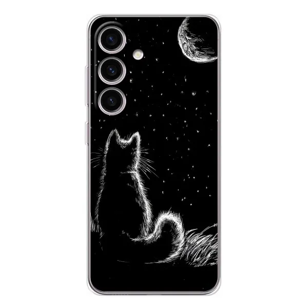 Чохол з принтом «Котик і місяць» для Samsung Galaxy M56