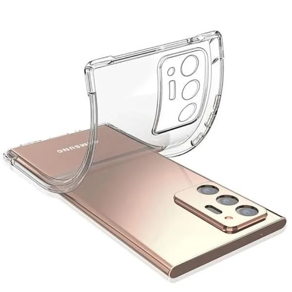 TPU чехол GETMAN Ease logo усиленные углы Full Camera для Samsung Galaxy Note 20 Ultra — Прозрачный — фото 3