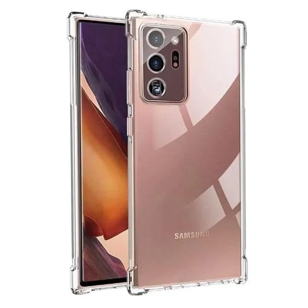 TPU чехол GETMAN Ease logo усиленные углы Full Camera для Samsung Galaxy Note 20 Ultra — Прозрачный — фото 1