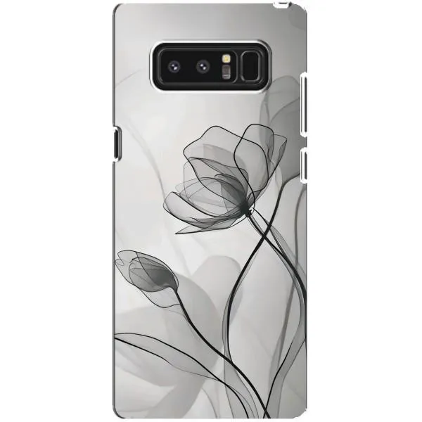Чехол с принтом «Черные цветы» для Samsung Galaxy Note 8 (N950)