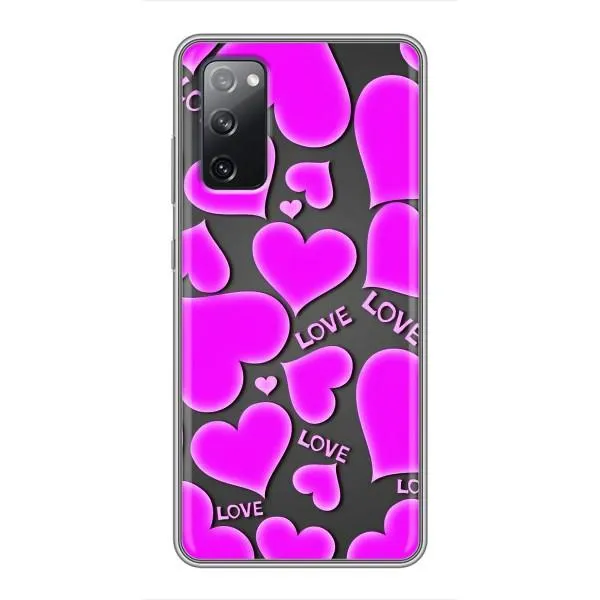 Чехол с принтом «Pink hearts» для Samsung Galaxy S20 FE