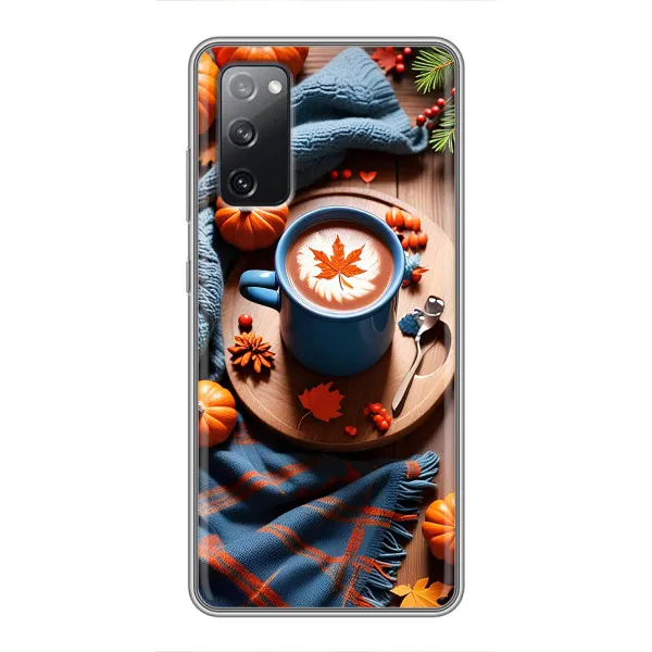 Чехол с принтом «Кофе и тыковки» для Samsung Galaxy S20 FE Чехол с принтом «Кофе и тыковки» для Samsung Galaxy S20 FE