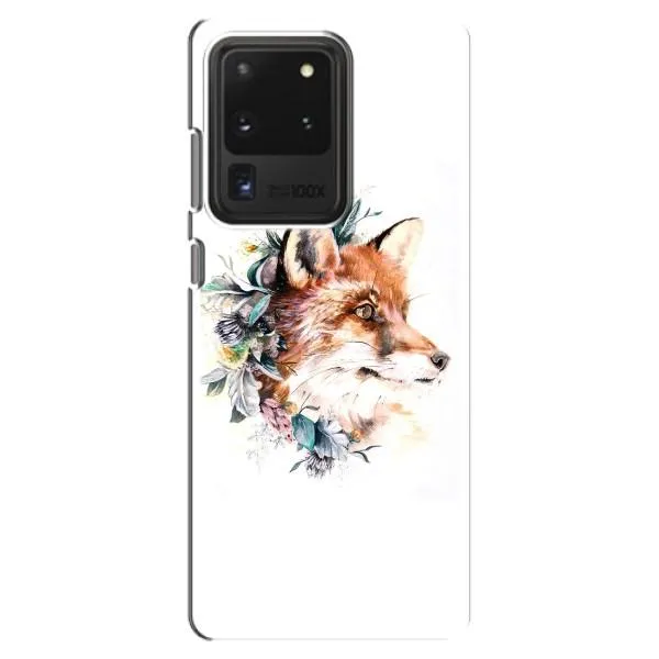 Чехол с принтом «Лисичка в цветочках» для Samsung Galaxy S20 Ultra