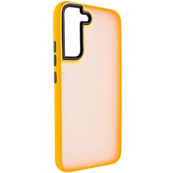 Чохол TPU+PC Lyon Frosted для Samsung Galaxy S21 FE — Помаранчевий — фото 1