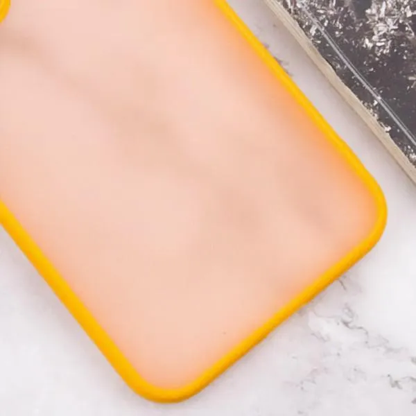 Чохол TPU+PC Lyon Frosted для Samsung Galaxy S21 FE — Помаранчевий — фото 2