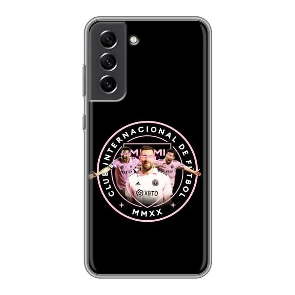 Чехол с принтом «Месси в лого» для Samsung Galaxy S21 FE Чехол с принтом «Месси в лого» для Samsung Galaxy S21 FE