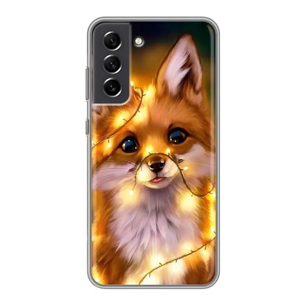 Чехол с принтом «Лисичка в гирляндах» для Samsung Galaxy S21 FE
