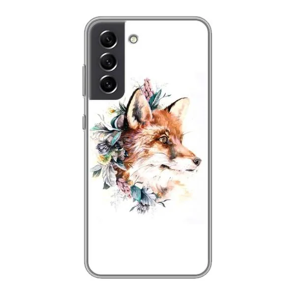 Чехол с принтом «Лисичка в цветочках» для Samsung Galaxy S21 FE
