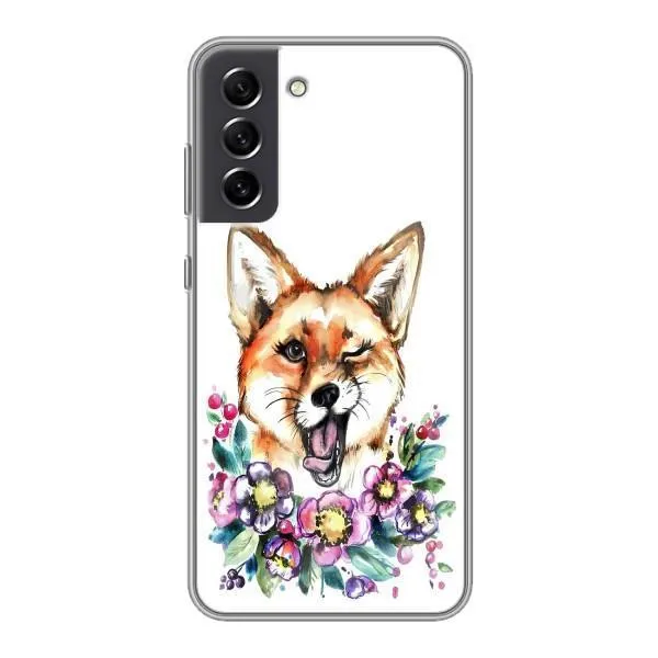 Чехол с принтом «Веселая лисичка» для Samsung Galaxy S21 FE