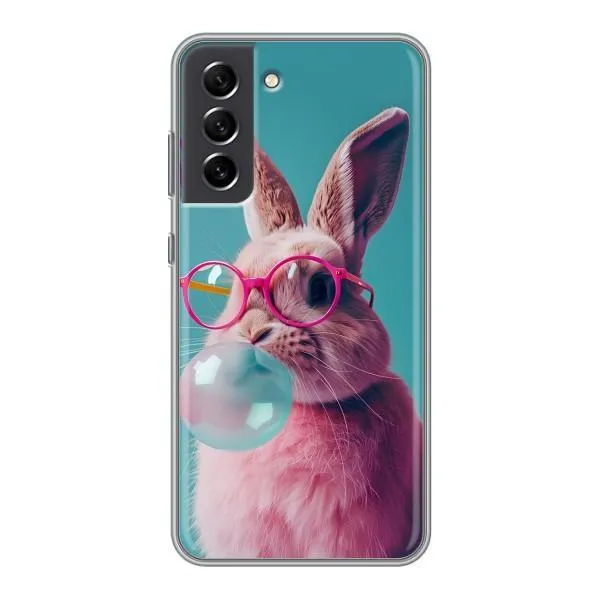 Чехол с принтом «Кролик в очках» для Samsung Galaxy S21 FE
