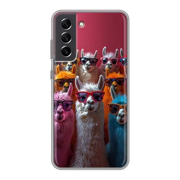 Чехол с принтом «Ламы в очках» для Samsung Galaxy S21 FE