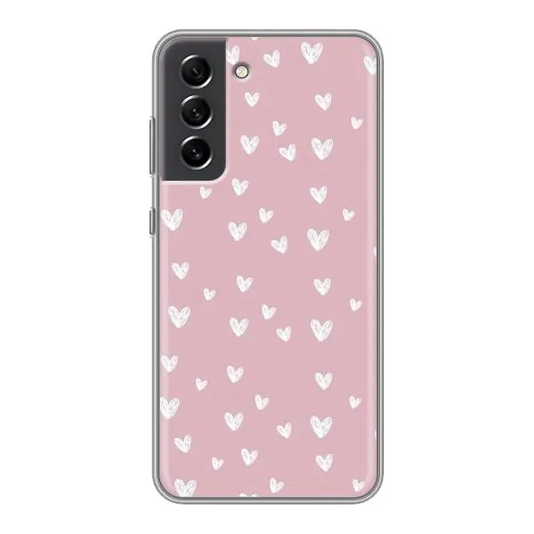 Чехол с принтом «Сердечки на розовом» для Samsung Galaxy S21 FE Чехол с принтом «Сердечки на розовом» для Samsung Galaxy S21 FE