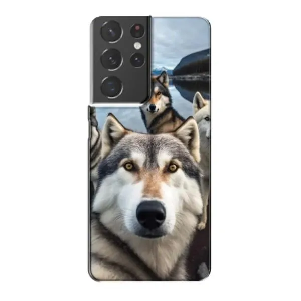 Чехол с принтом «Селфи ХАски» для Samsung Galaxy S21 Plus