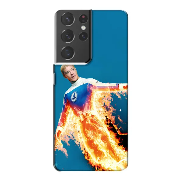 Чехол с принтом «Человек-факел в огне» для Samsung Galaxy S21 Plus Чехол с принтом «Человек-факел в огне» для Samsung Galaxy S21 Plus
