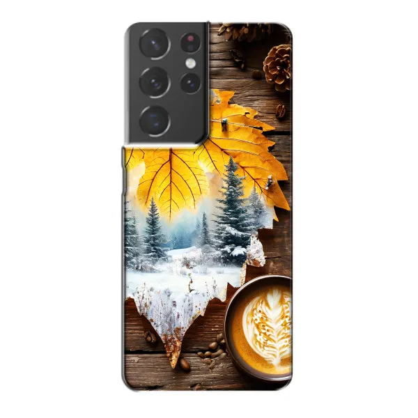 Чехол с принтом «Осенне-зимний кофе» для Samsung Galaxy S21 Plus Чехол с принтом «Осенне-зимний кофе» для Samsung Galaxy S21 Plus