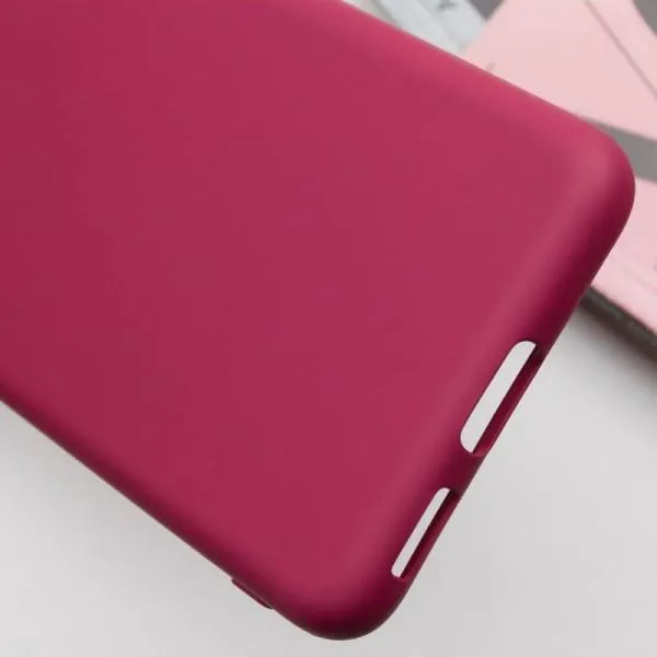 Чехол TPU GETMAN Liquid Silk Full Camera для Samsung Galaxy S21 — Бордовый — фото 5