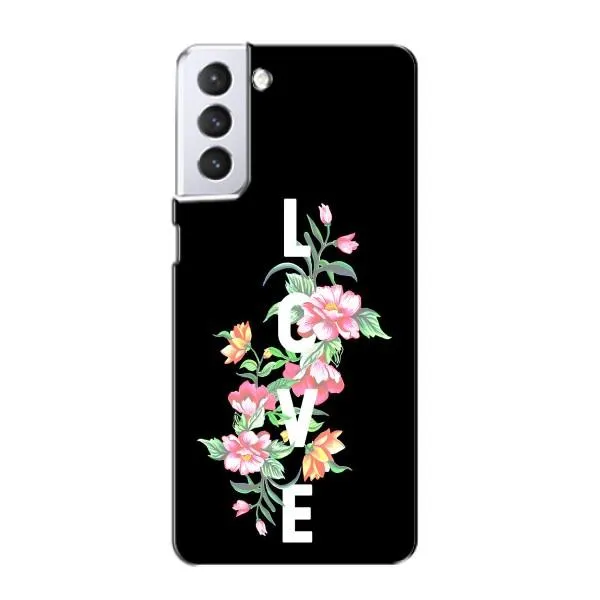 Чехол с принтом «Цветы LOVE» для Samsung Galaxy S21