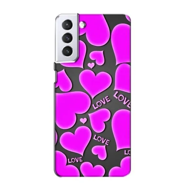 Чехол с принтом «Pink hearts» для Samsung Galaxy S21
