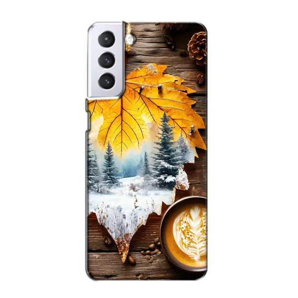 Чехол с принтом «Осенне-зимний кофе» для Samsung Galaxy S21 Чехол с принтом «Осенне-зимний кофе» для Samsung Galaxy S21