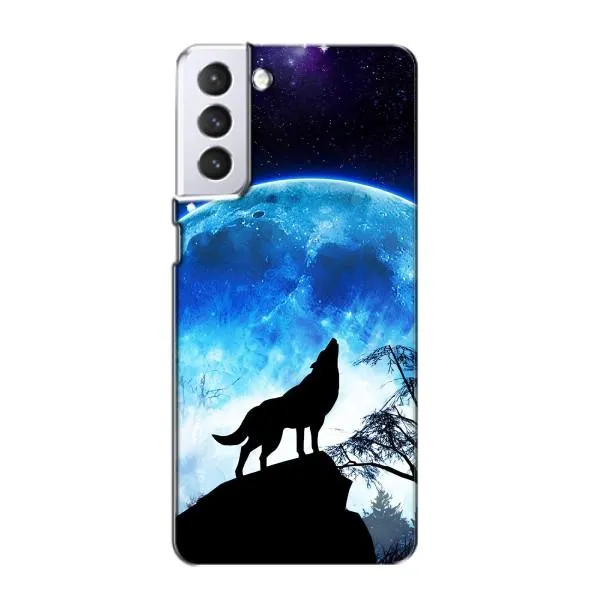 Чехол с принтом «Волк на луну» для Samsung Galaxy S21