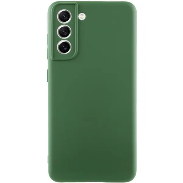 Чехол TPU GETMAN Liquid Silk Full Camera для Samsung Galaxy S22+ — Зеленый — фото 1