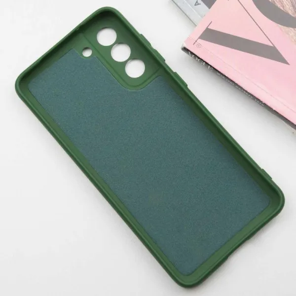 Чехол TPU GETMAN Liquid Silk Full Camera для Samsung Galaxy S22+ — Зеленый — фото 3