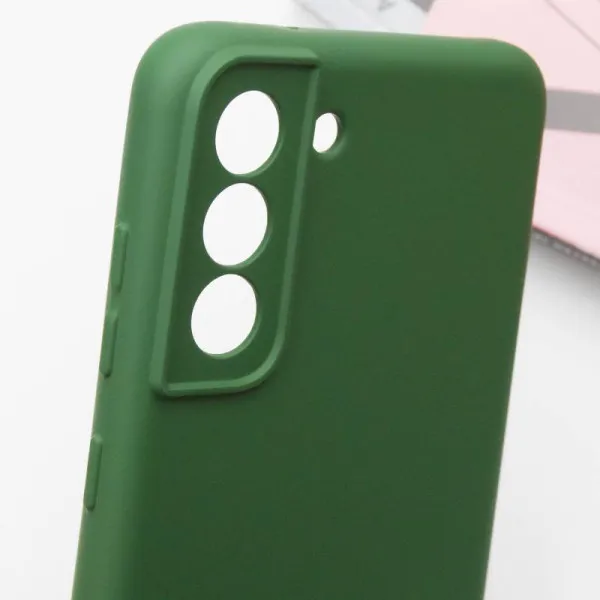 Чехол TPU GETMAN Liquid Silk Full Camera для Samsung Galaxy S22+ — Зеленый — фото 5