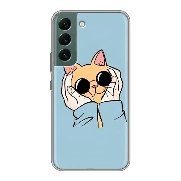 Чехол с принтом «Котик в очках» для Samsung Galaxy S22 Plus