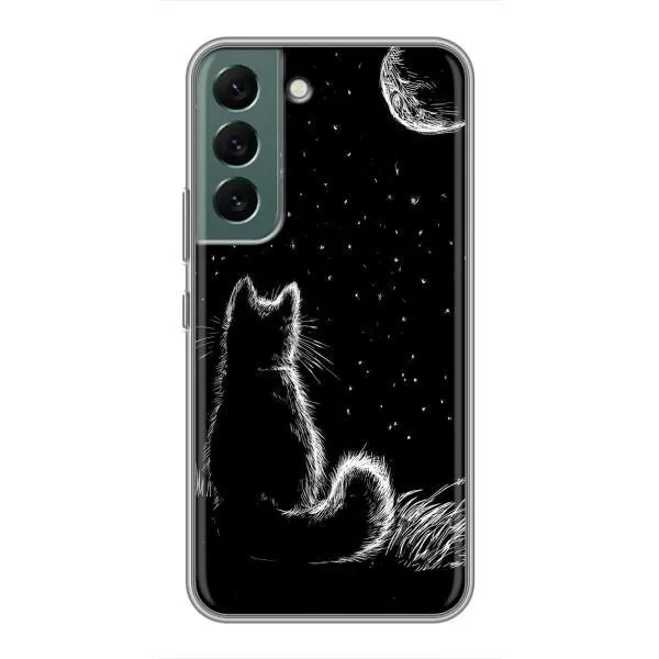 Чехол с принтом «Котик и луна» для Samsung Galaxy S22 Plus