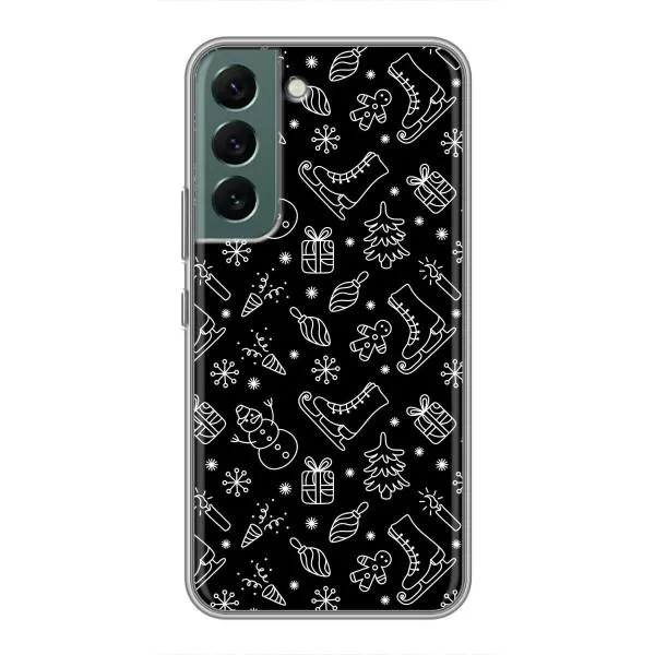 Чехол с принтом «Новогодний фон» для Samsung Galaxy S22 Plus