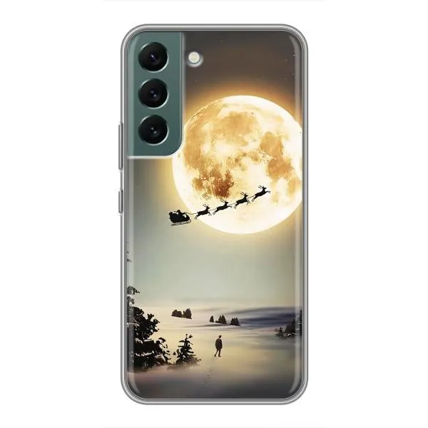 Чехол с принтом «Санта на луне» для Samsung Galaxy S22 Plus