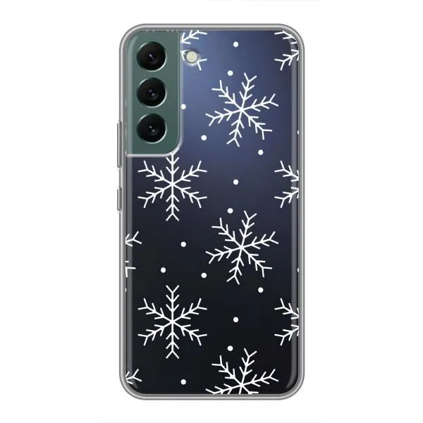 Чехол с принтом «Белые снежинки» для Samsung Galaxy S22 Plus