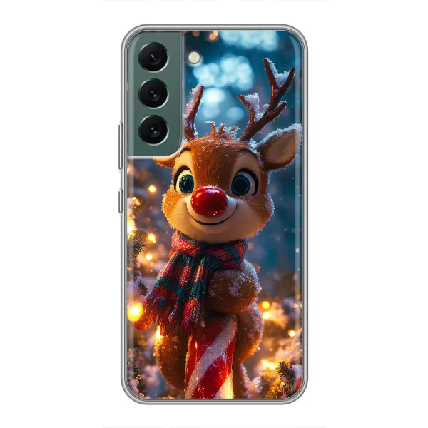 Чехол с принтом «Олень с шарфом» для Samsung Galaxy S22 Plus Чехол с принтом «Олень с шарфом» для Samsung Galaxy S22 Plus