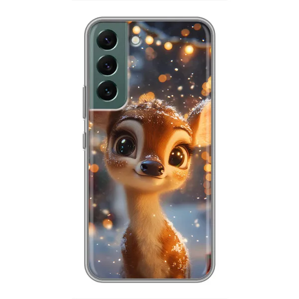 Чехол с принтом «Олененок среди гирлянд» для Samsung Galaxy S22 Plus Чехол с принтом «Олененок среди гирлянд» для Samsung Galaxy S22 Plus