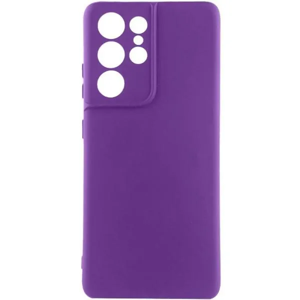 Чохол TPU GETMAN Liquid Silk Full Camera для Samsung Galaxy S22 Ultra — Фіолетовий — фото 1