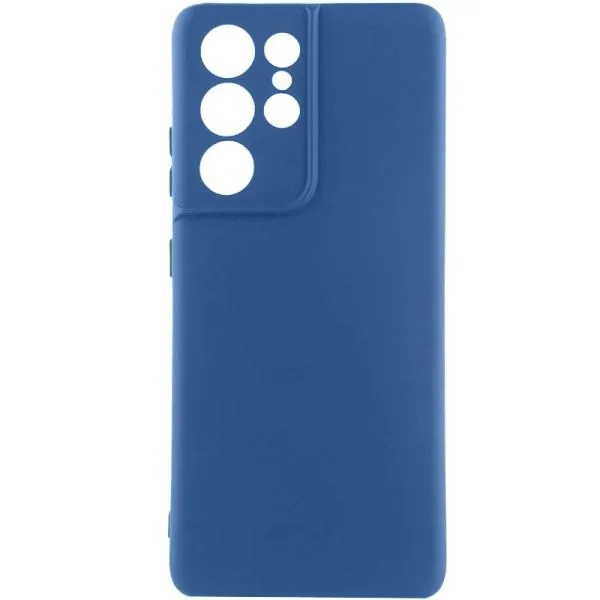 Чохол TPU GETMAN Liquid Silk Full Camera для Samsung Galaxy S22 Ultra — Синій — фото 1