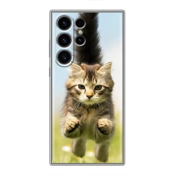 Чехол с принтом «Прыжок кота» для Samsung Galaxy S22 Ultra
