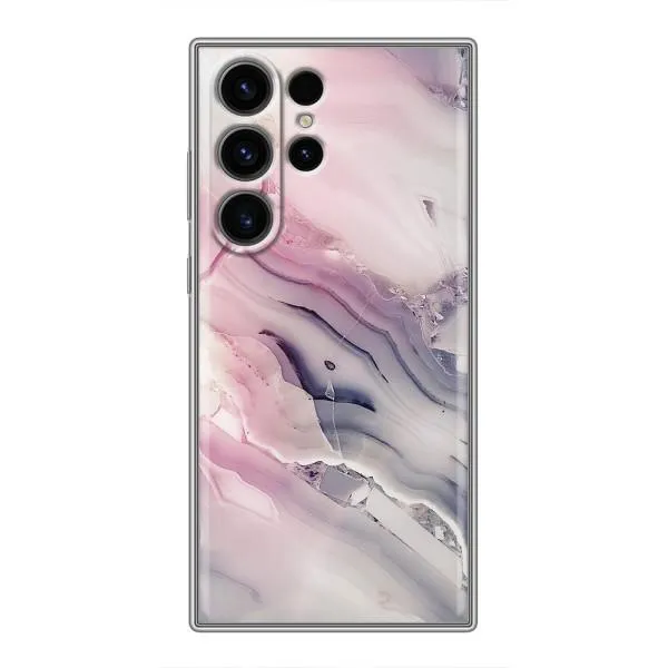 Чехол с принтом «Пурпурный Мрамор» для Samsung Galaxy S22 Ultra