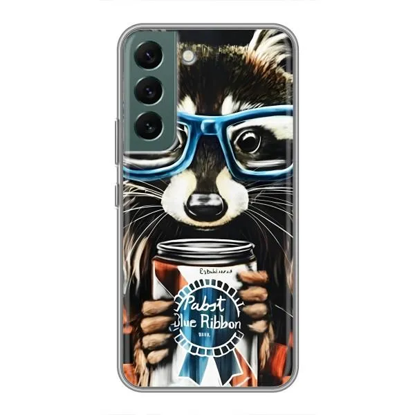 Чохол з принтом «Єнот з банкою» для Samsung Galaxy S22