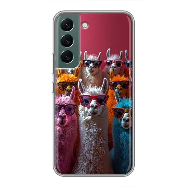 Чохол з принтом «Лами в окулярах» для Samsung Galaxy S22