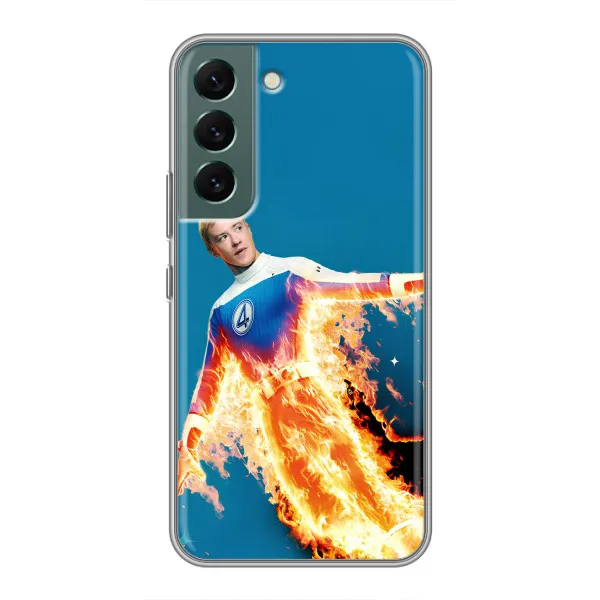 Чехол с принтом «Человек-факел в огне» для Samsung Galaxy S22
