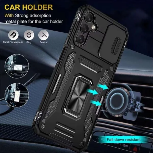 Ударопрочный чехол Camshield Army Ring для Samsung Galaxy S23 FE — Черный — фото 4 Ударопрочный чехол Camshield Army Ring для Samsung Galaxy S23 FE — Черный — фото 4