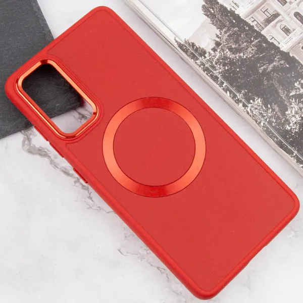 TPU чехол Bonbon Metal Style with Magnetic Fit для Samsung Galaxy S23 FE — Красный — фото 3 TPU чехол Bonbon Metal Style with Magnetic Fit для Samsung Galaxy S23 FE — Красный — фото 3