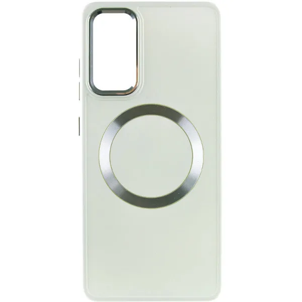TPU чехол Bonbon Metal Style with Magnetic Fit для Samsung Galaxy S23 FE — Белый — фото 2 TPU чехол Bonbon Metal Style with Magnetic Fit для Samsung Galaxy S23 FE — Белый — фото 2