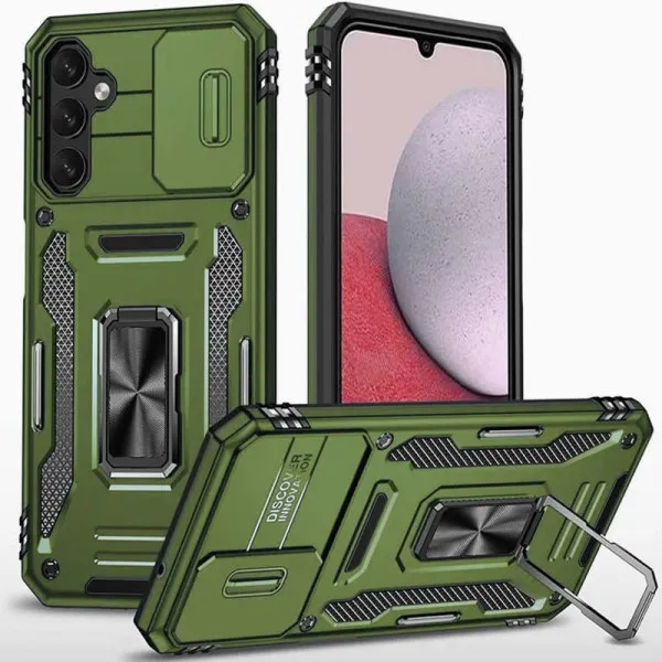 Ударопрочный чехол Camshield Army Ring для Samsung Galaxy S23 FE — Оливковый — фото 1 Ударопрочный чехол Camshield Army Ring для Samsung Galaxy S23 FE — Оливковый — фото 1