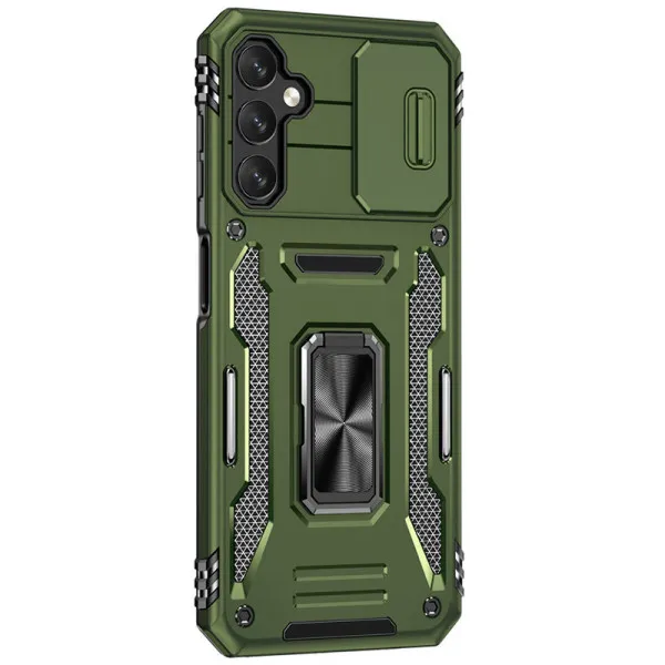 Ударопрочный чехол Camshield Army Ring для Samsung Galaxy S23 FE — Оливковый — фото 4 Ударопрочный чехол Camshield Army Ring для Samsung Galaxy S23 FE — Оливковый — фото 4